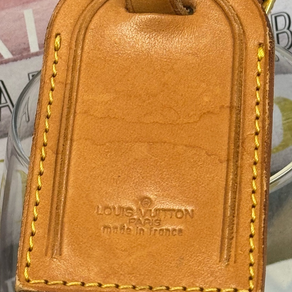 Louis Vuitton Brown Leather Luggage Tag - Picture 3 of 8